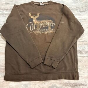 Rare90s Vintage Columbia Sportswear Crewneck Brown Outdoor Wildlife Sweatshirt